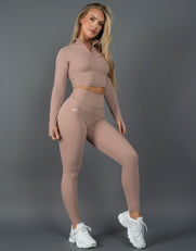 STAX. Long Sleeve Body Top NANDEX ™ Warm Clay - Taupe