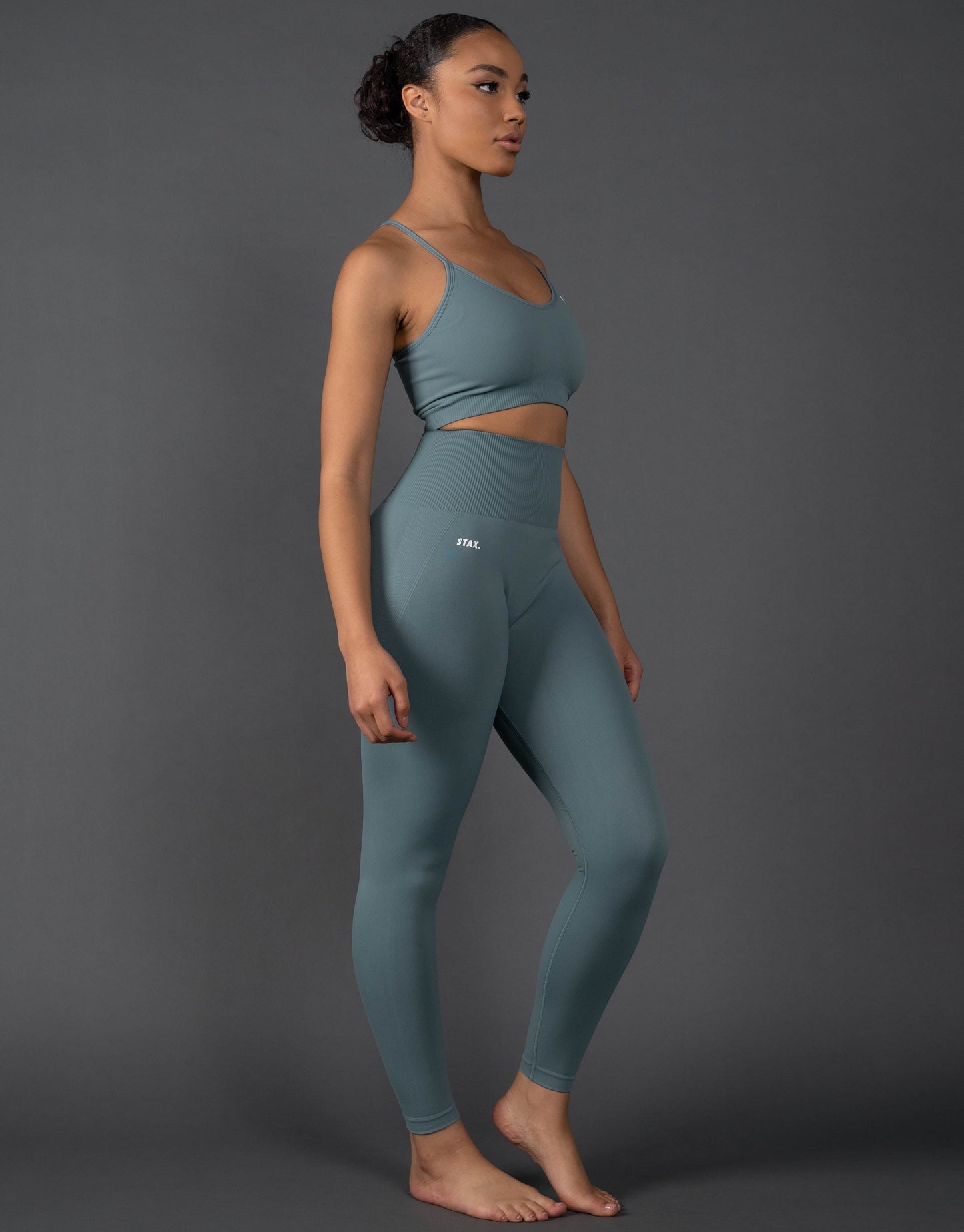 STAX. Premium Seamless V5.1 (Favourites) Full Length Tights - Mist (Blue/Grey)