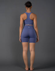 STAX. Premium Seamless V5.1 (Favourites) Midi Bike Shorts - Topaz (Blue/Purple)