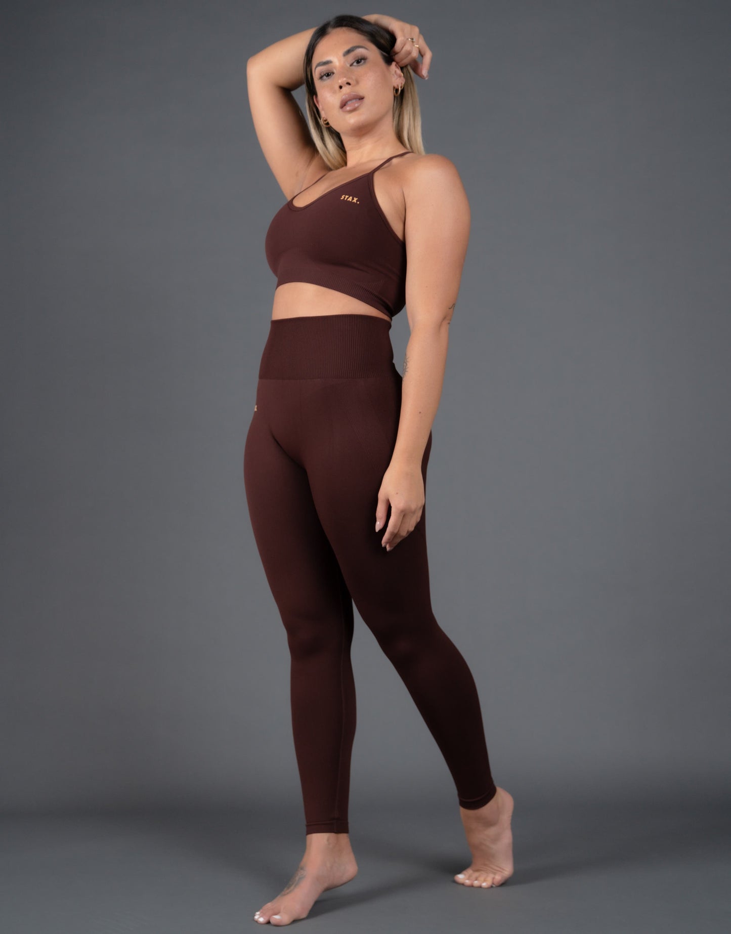 STAX. Premium Seamless V5 Full Length Tights - Gliese (Brown)