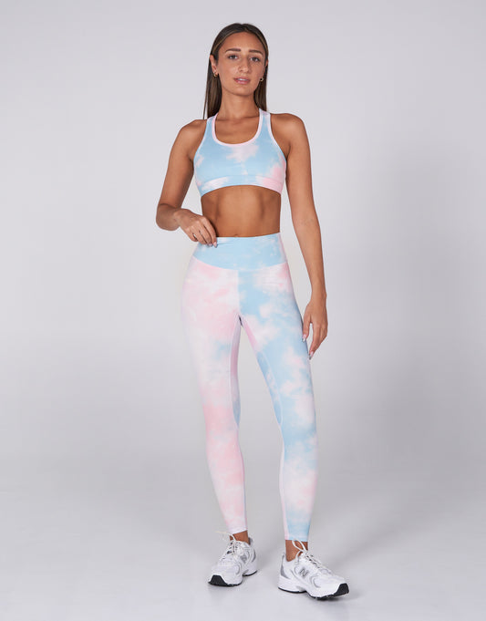 STAX. Tie Dye Full Length Tights - Sky