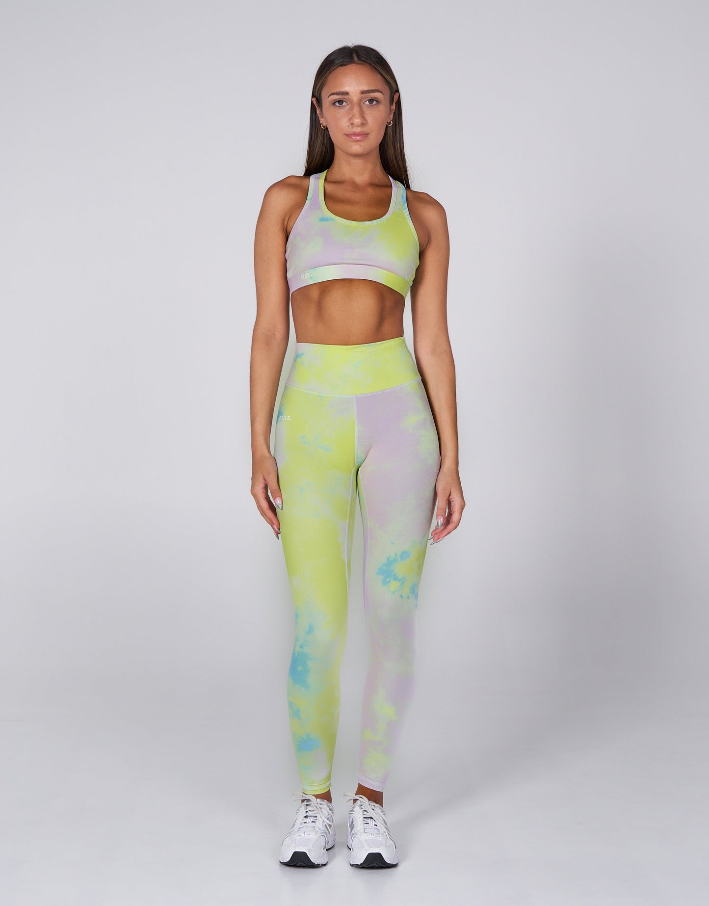 STAX. Tie Dye Full Length Tights - Splash