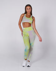 STAX. Tie Dye Full Length Tights - Splash