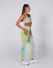 STAX. Tie Dye Full Length Tights - Splash