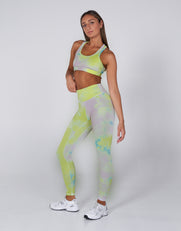 STAX. Tie Dye Full Length Tights - Splash