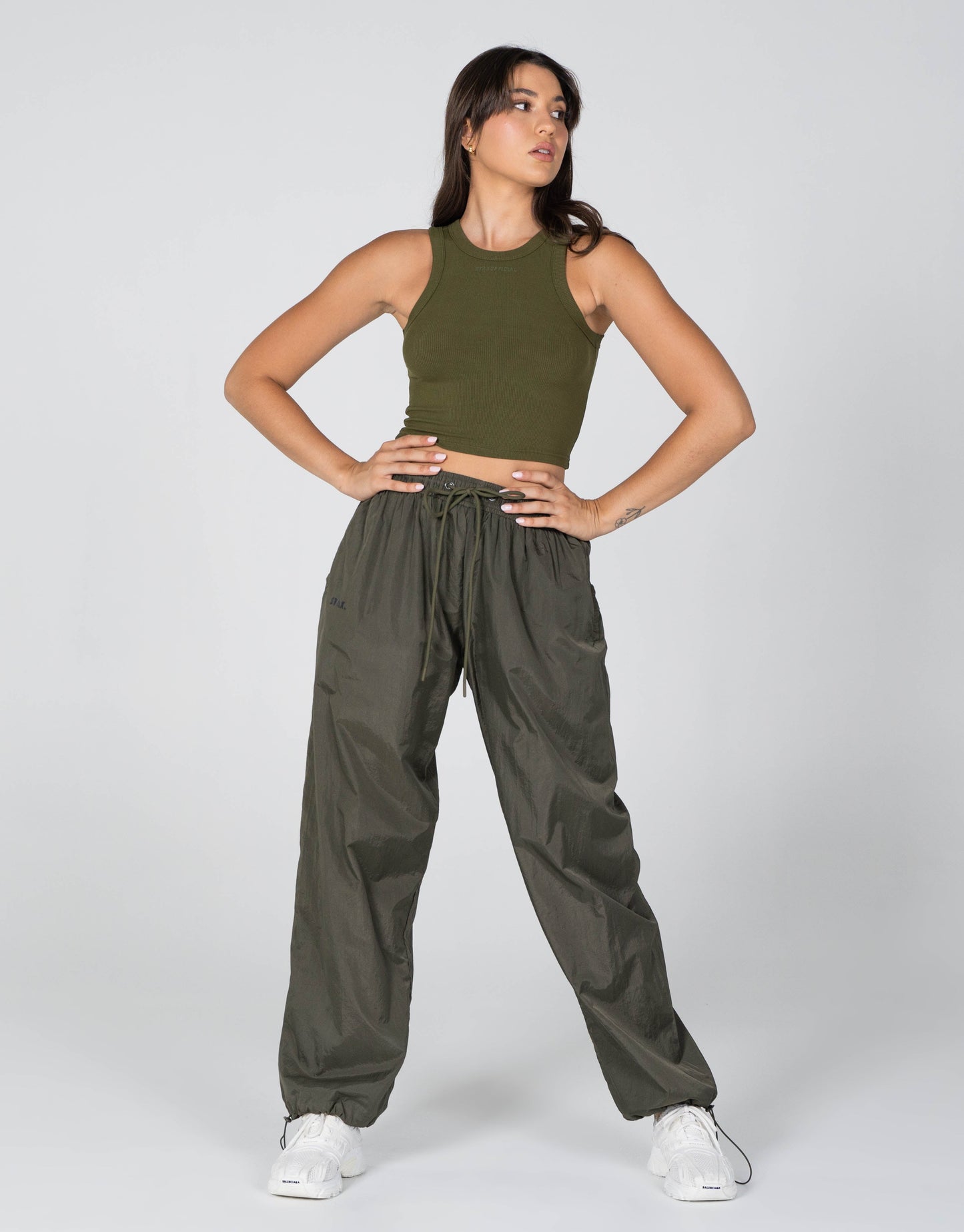 STAX. Parachute Pants- Khaki