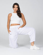 STAX. Parachute Pants- White