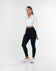 STAX. Long Sleeve Zip Crop NANDEX ™ - White