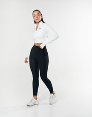 STAX. Long Sleeve Zip Crop NANDEX ™ - White