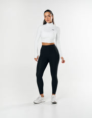 STAX. Long Sleeve Zip Crop NANDEX ™ - White