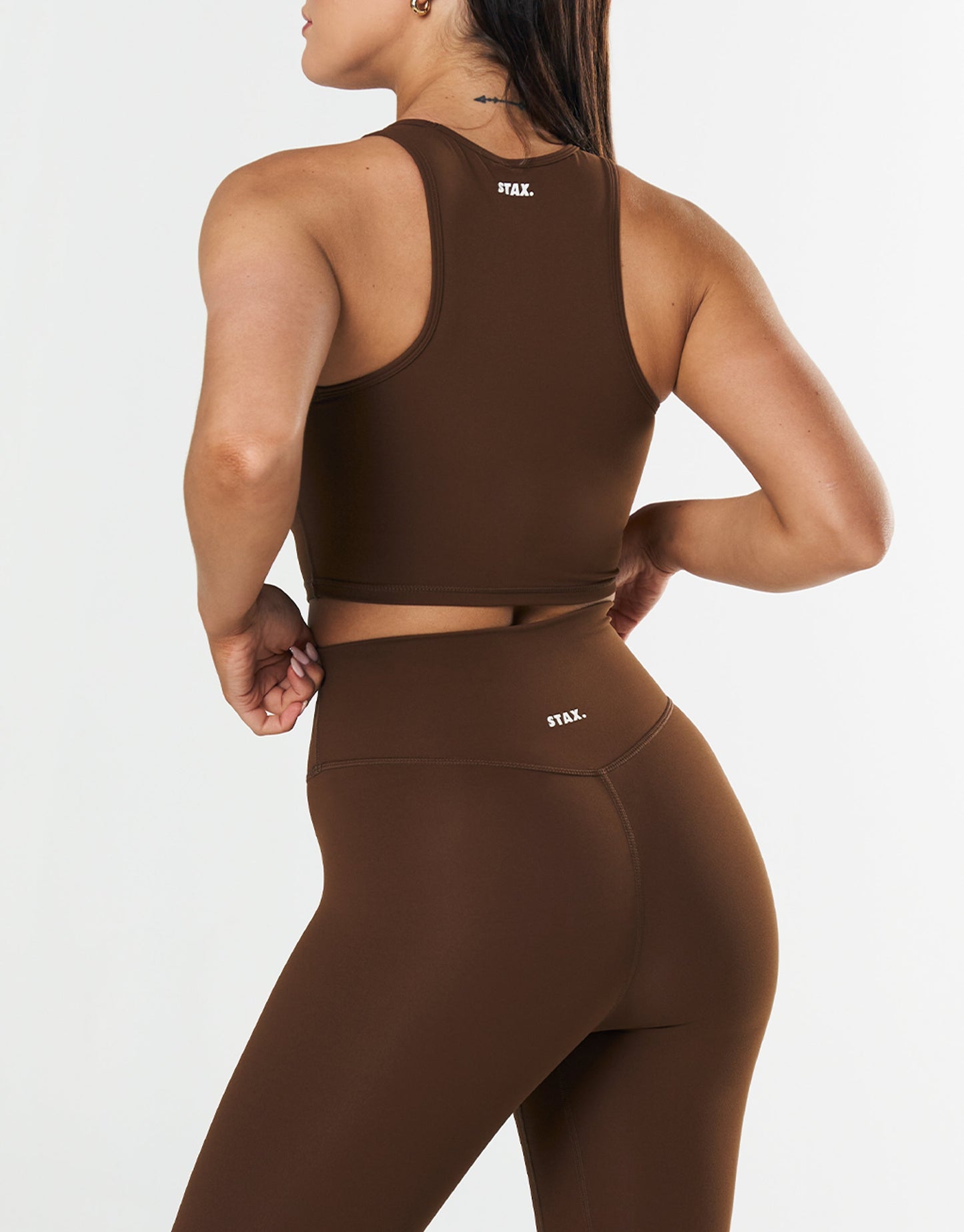 STAX. Cropped Tank NANDEX ™ Raw Umber - Brown