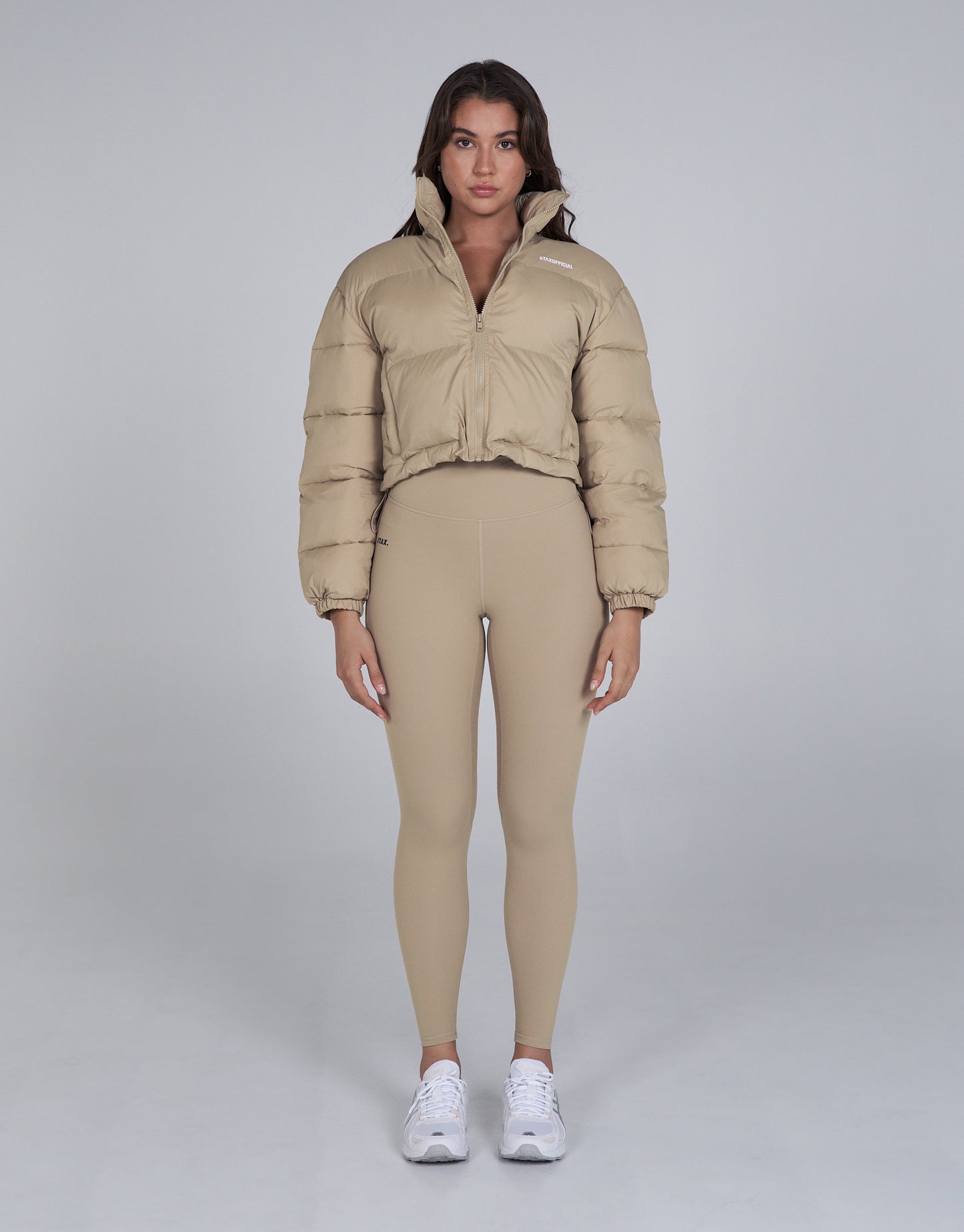 STAX. Cropped Puffer- Sand