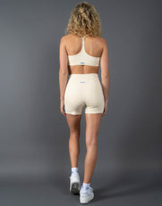 STAX. Run Club 2 Cotton Strappy Crop - Cream