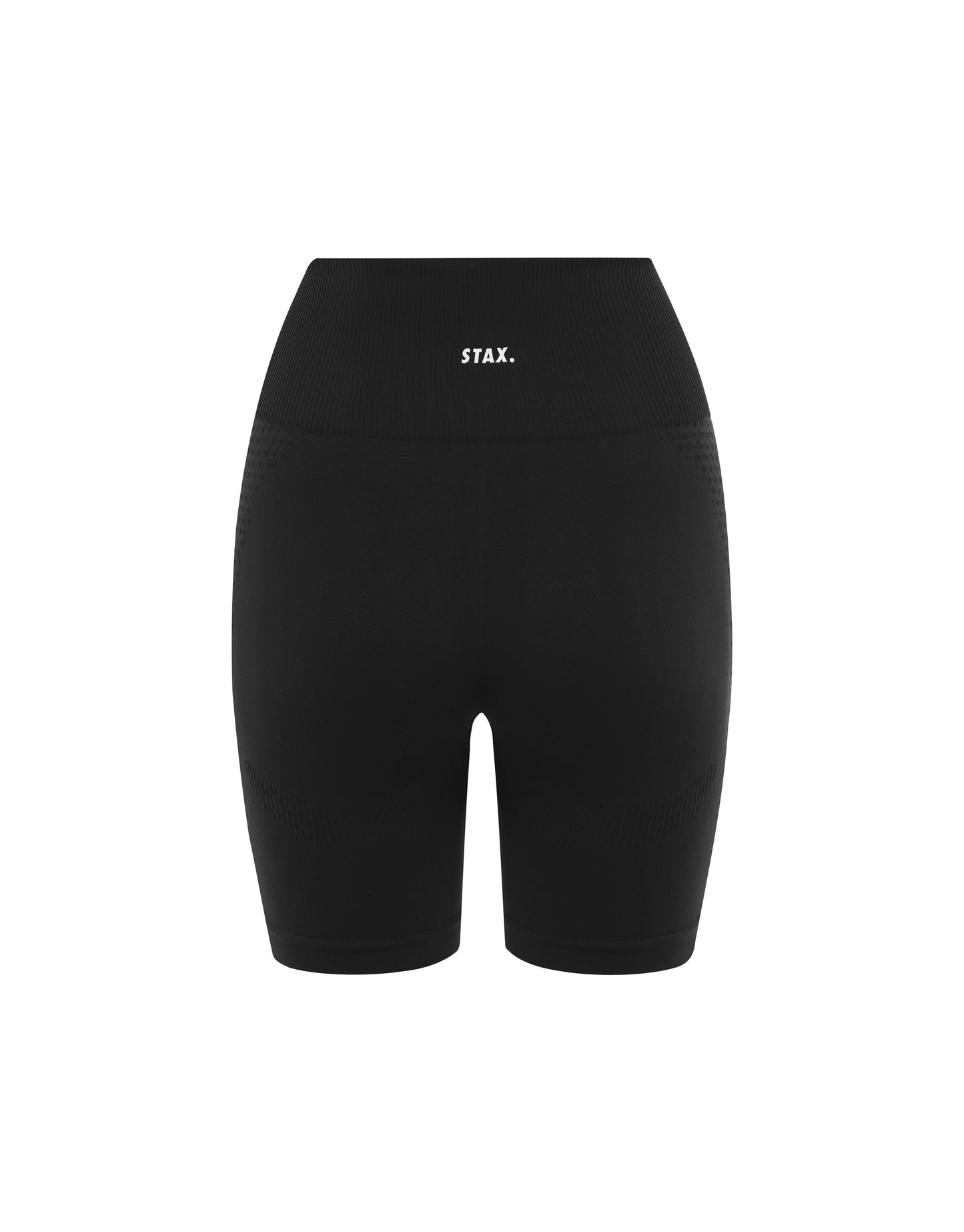 STAX. Premium Seamless V6 Midi Bike Shorts - Nox (Black)