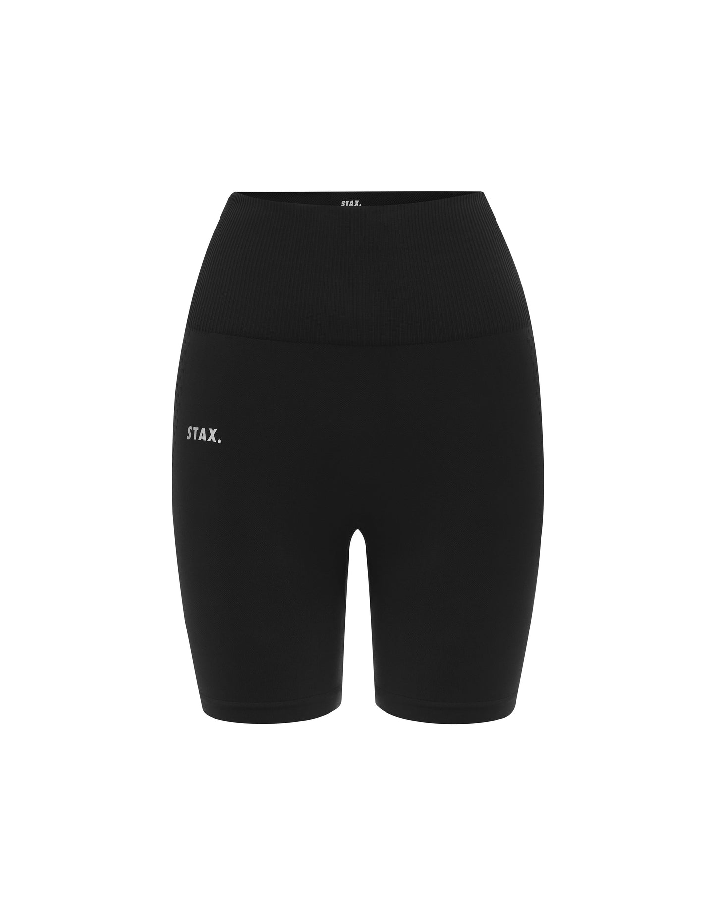 STAX. Premium Seamless V6 Midi Bike Shorts - Nox (Black)