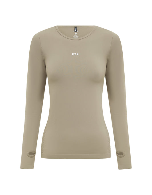 STAX. Premium Seamless V6 Long Sleeve - Akira (Beige)