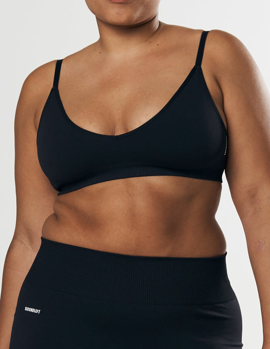 SL Seamless Base Bralette - Black