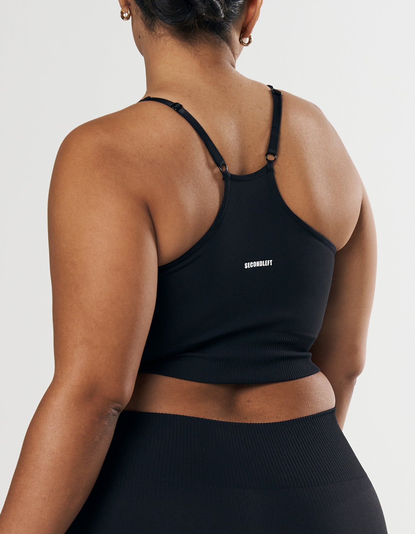 SL Seamless Strappy Crop - Black