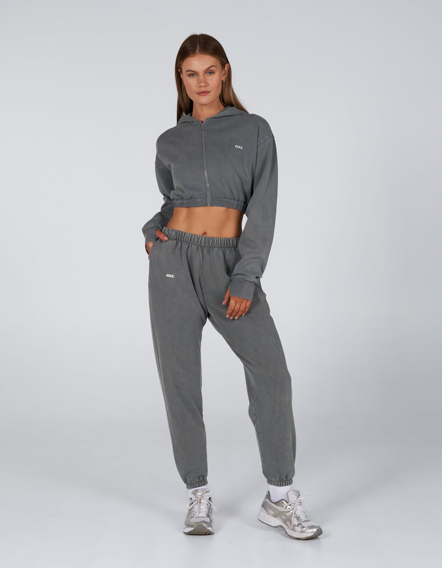 W23 Cropped Hoodie - Stone