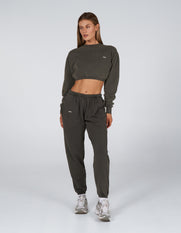 W23 Cropped Crew Neck- Ash