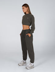 W23 Cropped Crew Neck- Ash