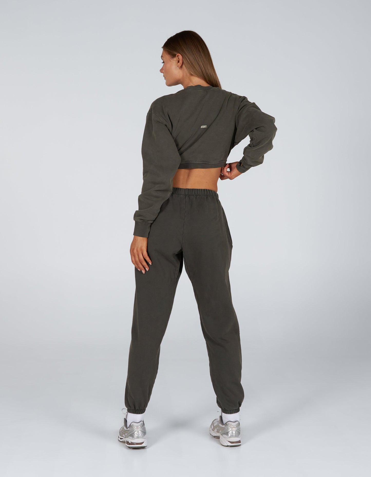 W23 Cropped Crew Neck- Ash