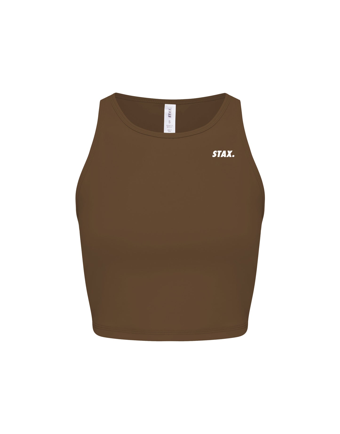 STAX. Cropped Tank NANDEX ™ Raw Umber - Brown