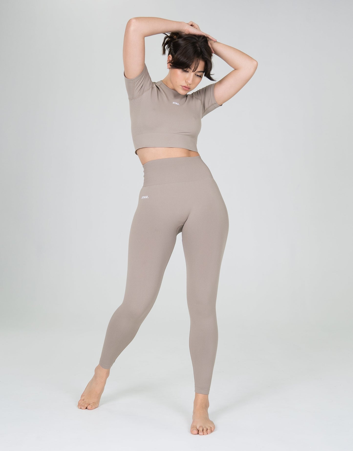 STAX. Premium Seamless V6 Full Length Tights - Akira (Beige)