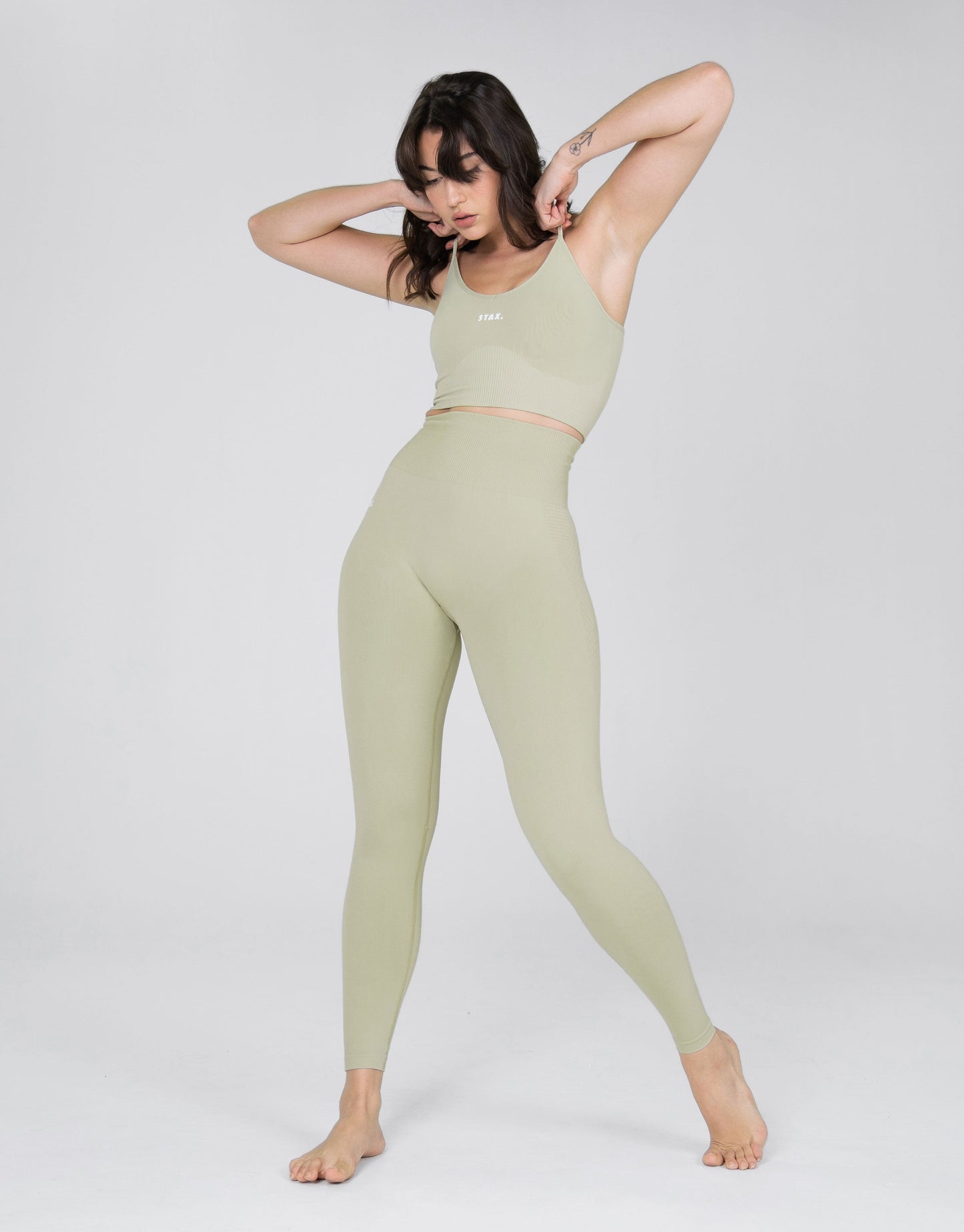 STAX. Premium Seamless V6 Full Length Tights - Viridis (Green)