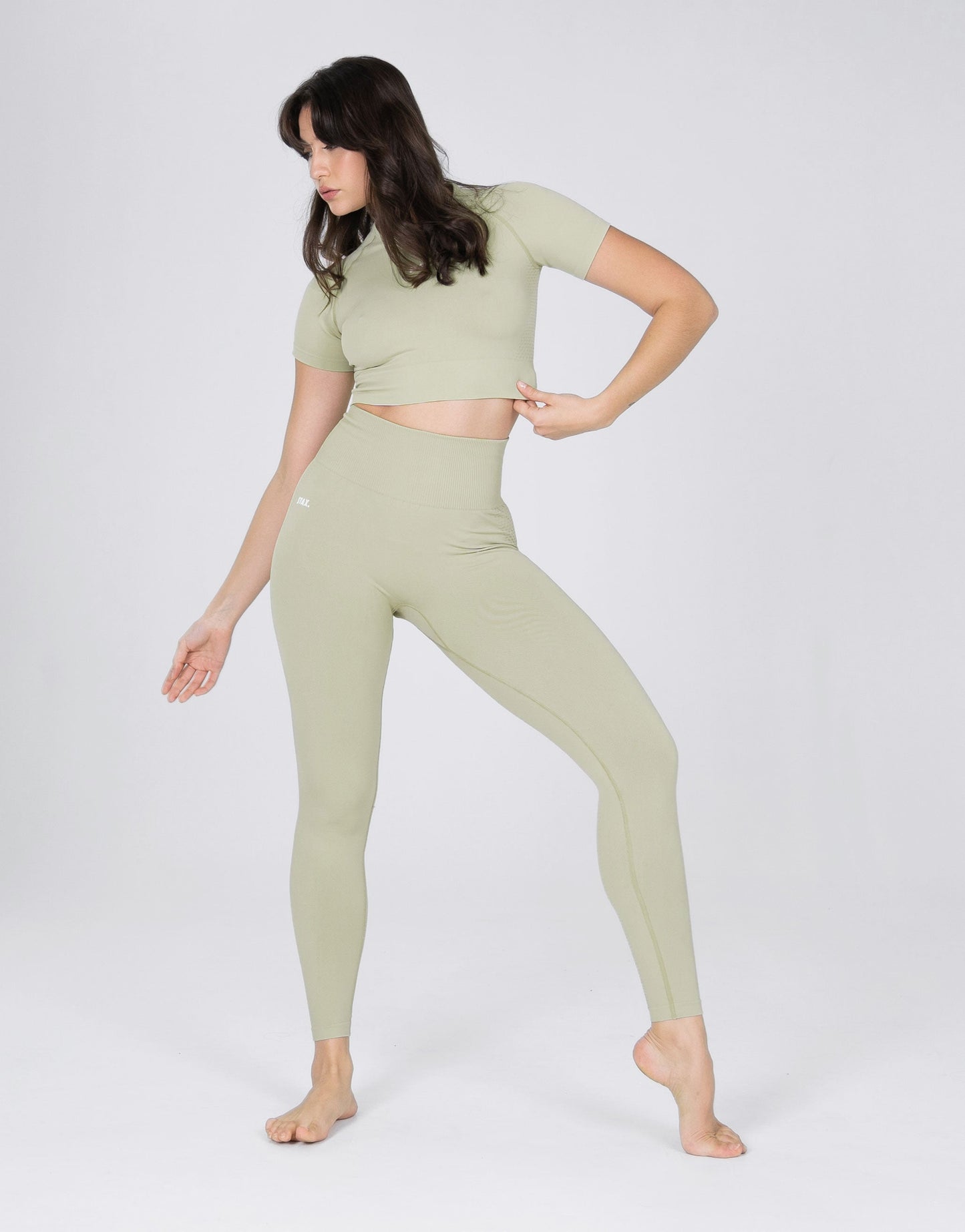 STAX. Premium Seamless V6 Full Length Tights - Viridis (Green)