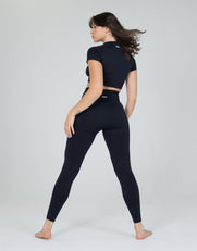 STAX. Premium Seamless V6 Full Length Tights - Oxford (Cool Black)