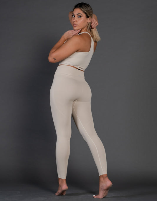 STAX. Premium Seamless V4 Tights - Ivory Beige