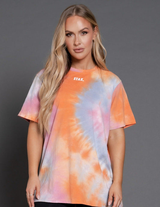 STAX. Oversize Tie Dye Tee - Sunrise