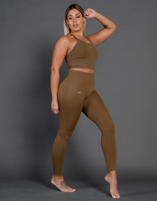 STAX. Premium Seamless V4 Tights - Birch Brown